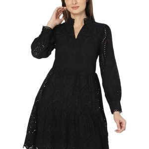 VERO MODA Women's Cotton Fit and Flare Above The Knee Dress