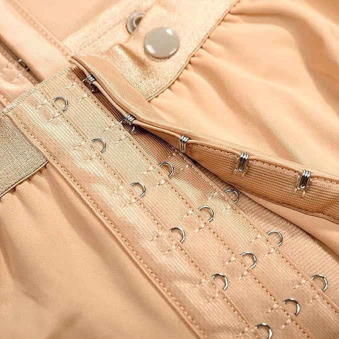 Jiveha Bodysuit Women Waist Trainer Bodysuit Slim Full Body Shapewear Seamless Round Neck Jumpsuits Tummy Control Tops With Hook And Eye. - Image 3