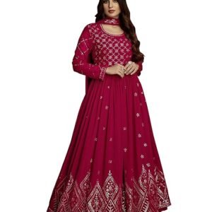 RUDRAPRAYAG Georgette Embroidered Free Size Anarkali Gown for Women